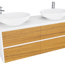 ALANA Stone Top White/ Timber, Double bowl 1200mm Vanity ALW1200ST