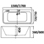 STELLA Wall-Faced Bathtub 1500/1700mm