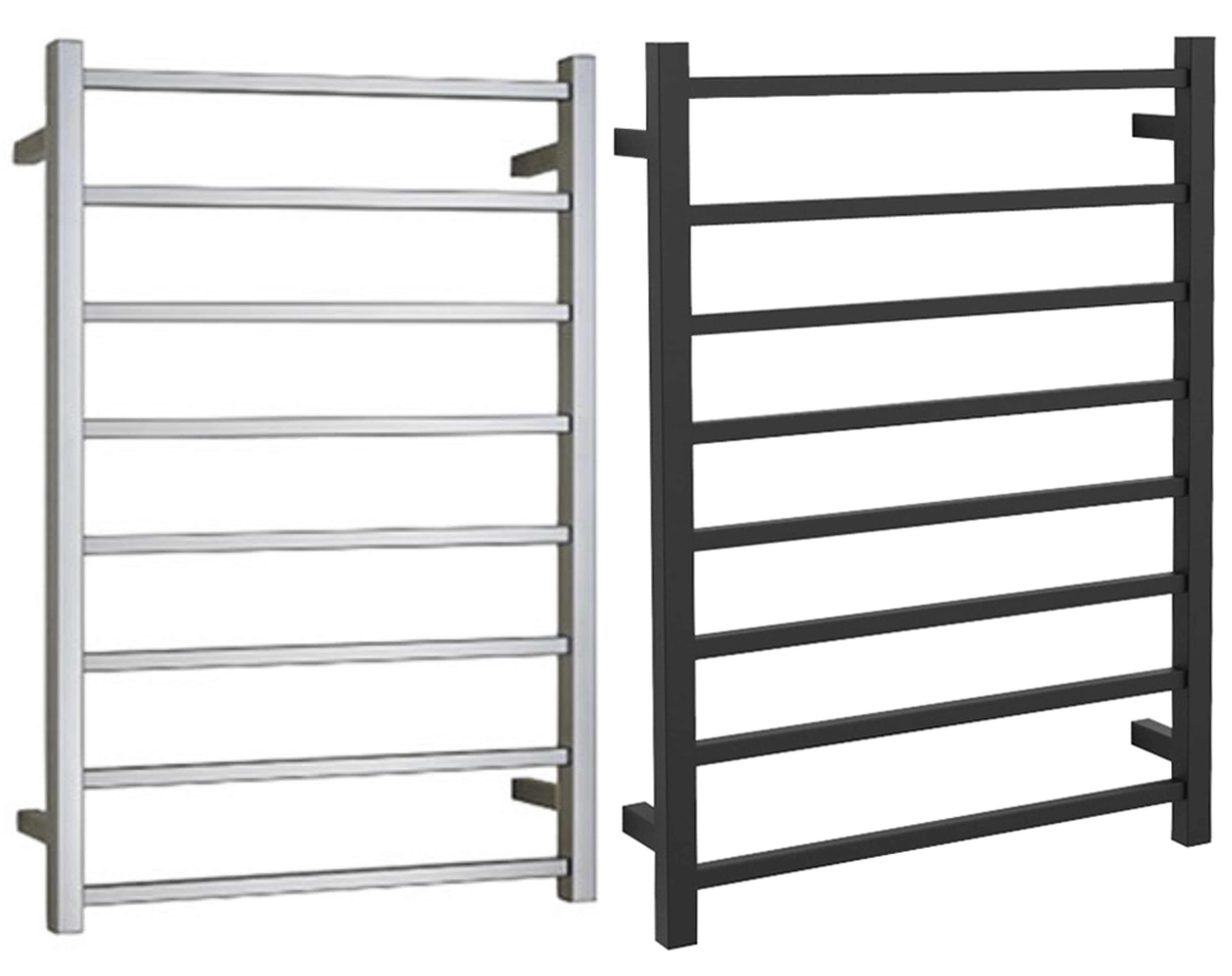 Square Heated Towel Rail 800x600mm HTR-S6A/MB