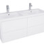 ALANA China Top White/ Timber, Double Bowl 1200mm Vanity ALW1200VC