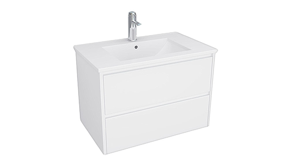 ALANA China Top White/ Timber 750mm Vanity ALW750VC