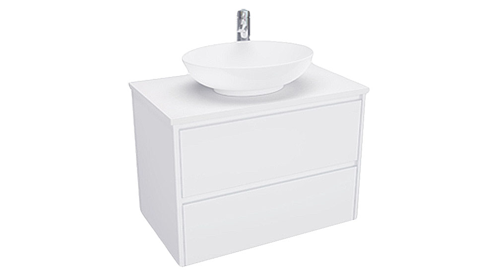 ALANA Stone Top White/ Timber 750mm Vanity ALW750ST